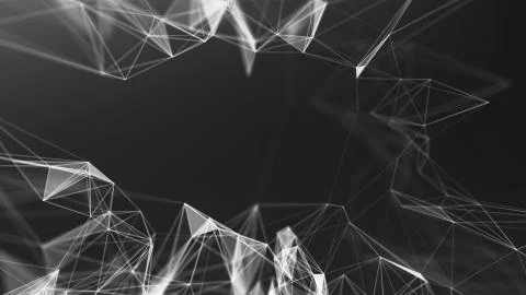 Music background. Big Data Particle Flow Visualisation. Science infographic Stock Illustration