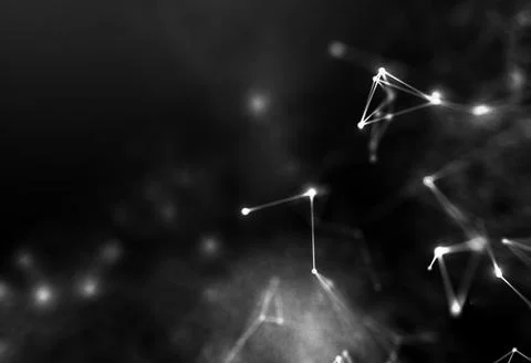 Music background. Big Data Particle Flow Visualisation. Science infographic Stock Illustration