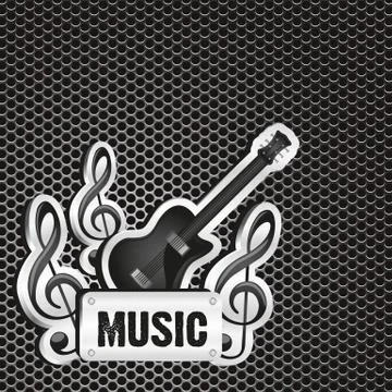 Music background grid pattern, vector illustration Stock Illustration