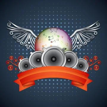 Music background Illustrazione stock