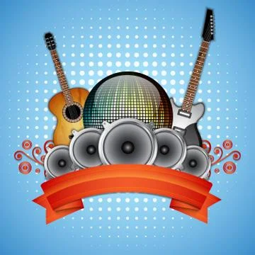 Music background Stock Illustration
