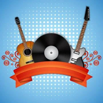 Music background Stock Illustration