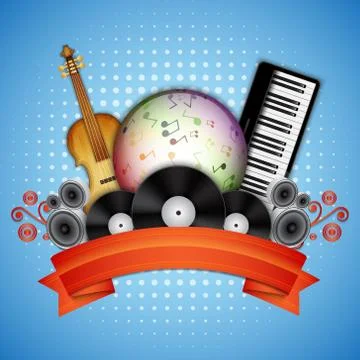 Music background Stock Illustration
