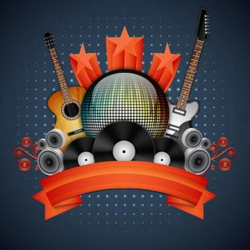 Music background Stock Illustration