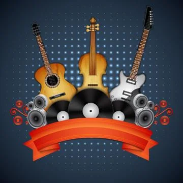 Music background Stock Illustration