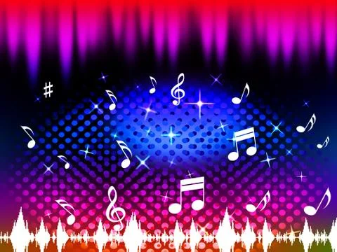Music Background Means Singing Dancing Or Melody Stock Illustration