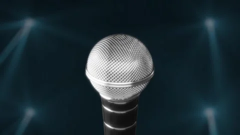 Music Background With Microphone 4K Stock Footage 291454273