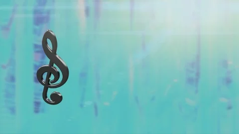 Music background with music key render 3D Stock Footage 90913405