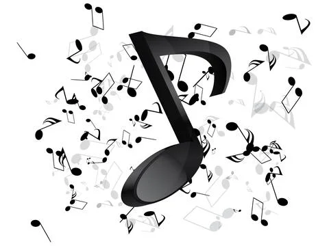 Music background with notes. Stock Illustration