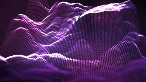 Music Background Vector. Digital Big Flow. Dj Backdrop. 3D Illustration Stockillustratie