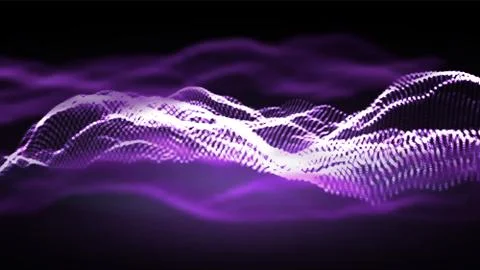 Music Background Vector. Glitch Network. Electro Party. 3D Illustration イラスト素材