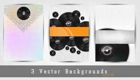 Music backgrounds set Stock Illustration