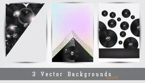 Music backgrounds set Illustrazione stock