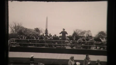 Music Band Preforms at Annual Easter Egg Roll At the White House, Washington D.C Stock Footage 130702565