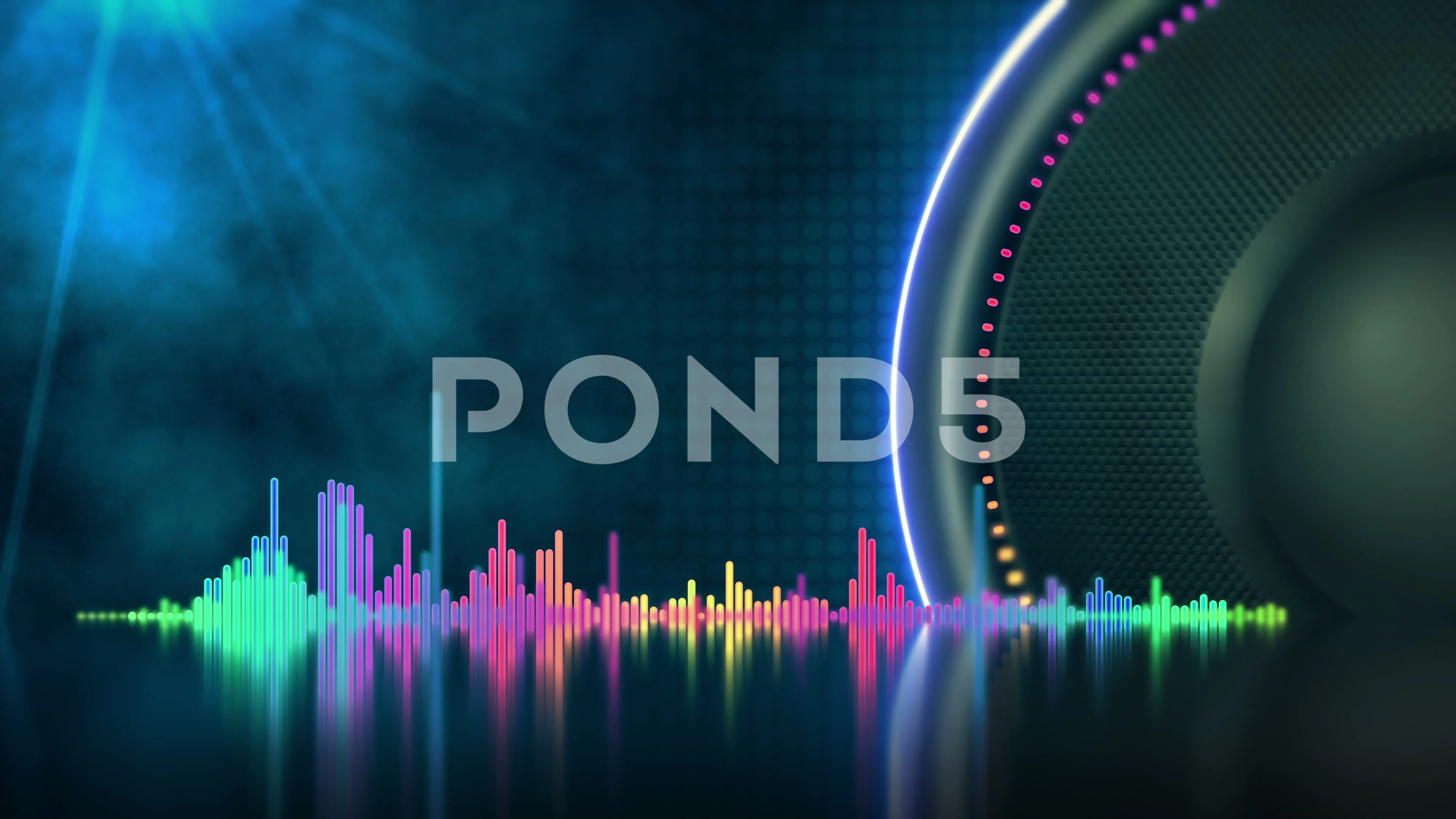 Music bass speaker with effect neon Stock Video Pond5