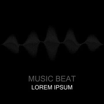 Music beats. Abstract audio equalizer technology. Sound wave. Space for text. Illustrazione stock