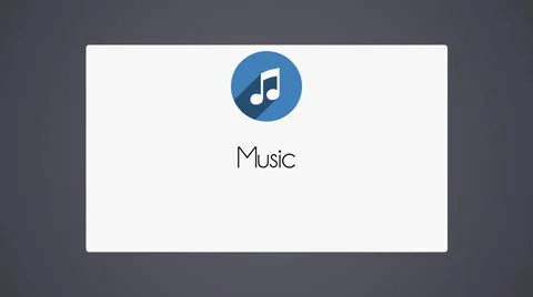 Music blue icon Video stock 40883000
