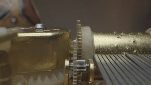 Music box plays as camera slowly dollies over it Stock-Footage 114373328