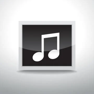 Music button Stock Illustration