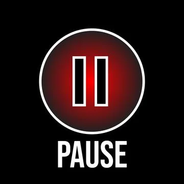 Music button pause for stop music playing Illustrazione stock