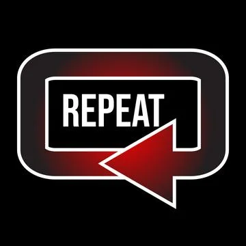 Music button symbols for repeat control Illustrazione stock