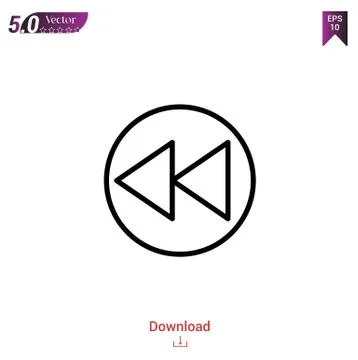 Music buttons vector icon. Best modern, simple, isolated, flat icon for websi Stock Illustration