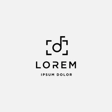 Music Camera Logo Template Vector Sign Design Stock Illustration