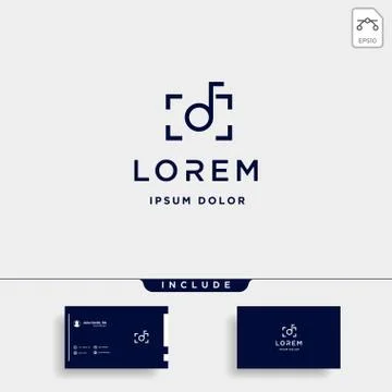 Music Camera Logo Template Vector Sign Design Stock Illustration