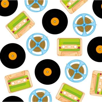 Music carriers outdated Stock Illustration