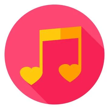 Music Circle Icon Stock Illustration