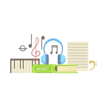 Music Class Set Of Objects Stock Illustration