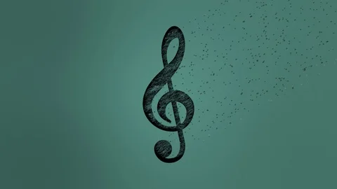 Music Clef Wind Dissolve Video stock 101992503