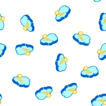 Music cloud storage isometric icon seamless pattern Illustrazione stock