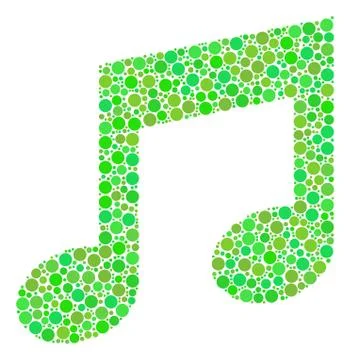 Music Collage of Circles Illustrazione stock