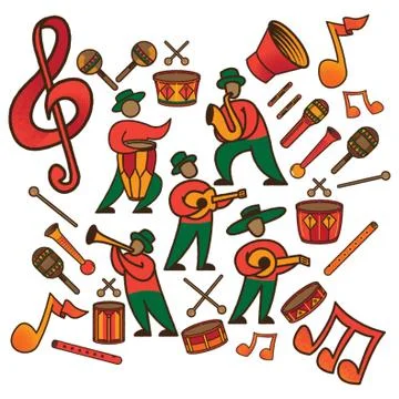 Music Collection Stock Illustration