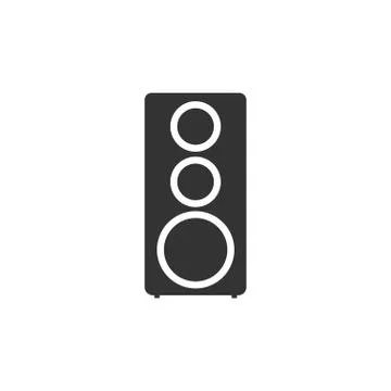 Music column icon flat Stock Illustration