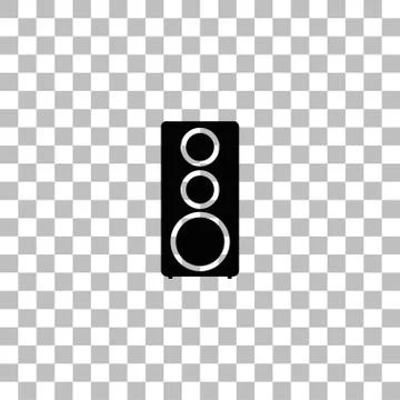 Music column icon flat Stock Illustration