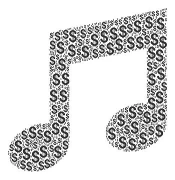Music Composition of Dollar Illustrazione stock