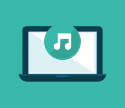 Music computer technology Stock Illustration