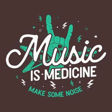 Music concept typography vector design Stock Illustration