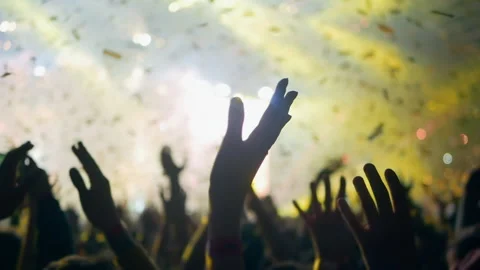Music concert party hand smartphone rock dj lifestyle Stock Footage