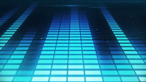 Music control levels in blue color bars Stock Footage