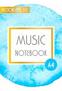 Music cover design vector template, minimal style education Stock Illustration