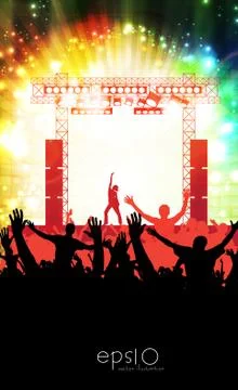 Music dance background Stock Illustration