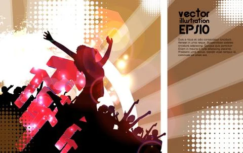 Music dance background Stock Illustration