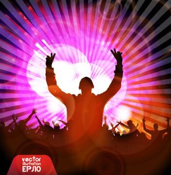 Music dance background Stock Illustration