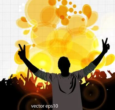 Music dance background Stock Illustration