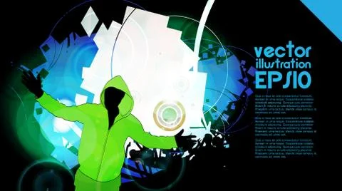 Music dance background Stock Illustration