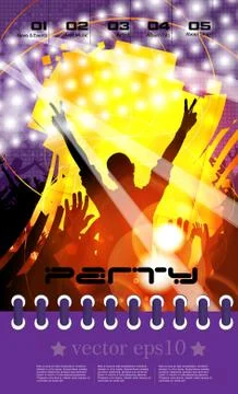Music dance background Stock Illustration