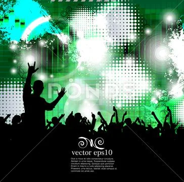 Music dance background Stock Illustration